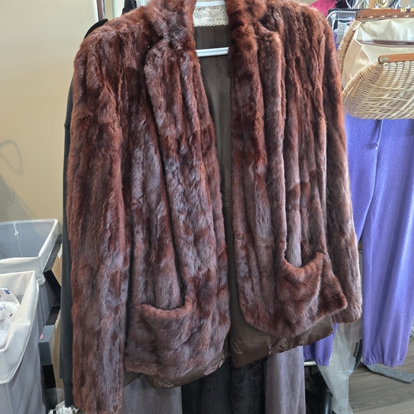 Fink Jackets & Blazers - Luxurious Faux Fur Cape in Rich Brown